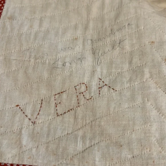 Vintage circa 1890’s signed Quilt “Nine Patch Variation” - Picture 9 of 16